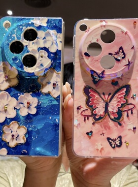 适用oppoFindn3手机壳Findn3折叠屏PHN110保护套OPPO油画卡通opoofindn闪粉滴胶find透明外壳n3超薄oppon新款