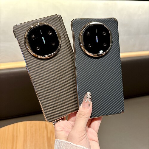 适用华为matex6的手机壳x5新款mate折叠屏metex碳纤维纹mx半包matx6典藏版metex带中轴保护套matax高端单后壳