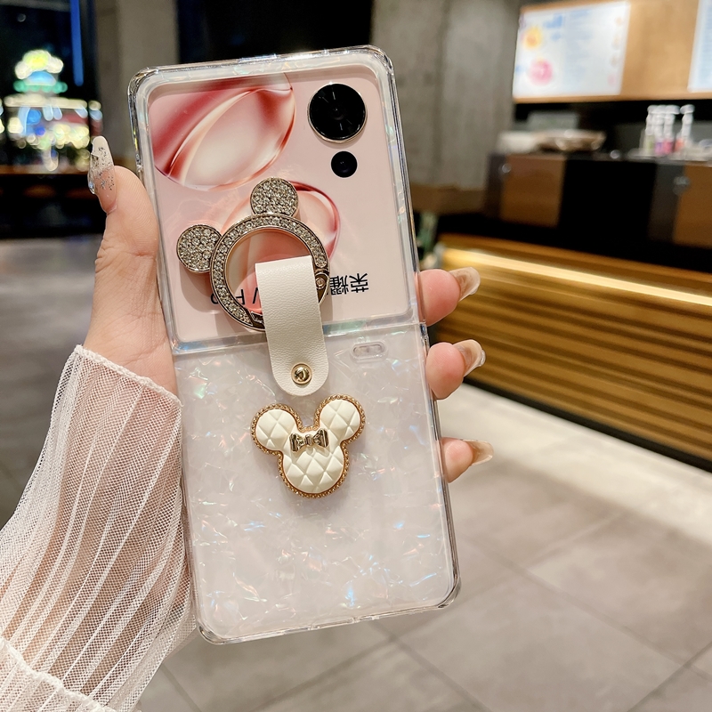 适用荣耀magicvflip手机壳新款honor华为magic折叠屏VFlip小香风v flip保护套vfilp贝壳纹magicvfilp腕带网红