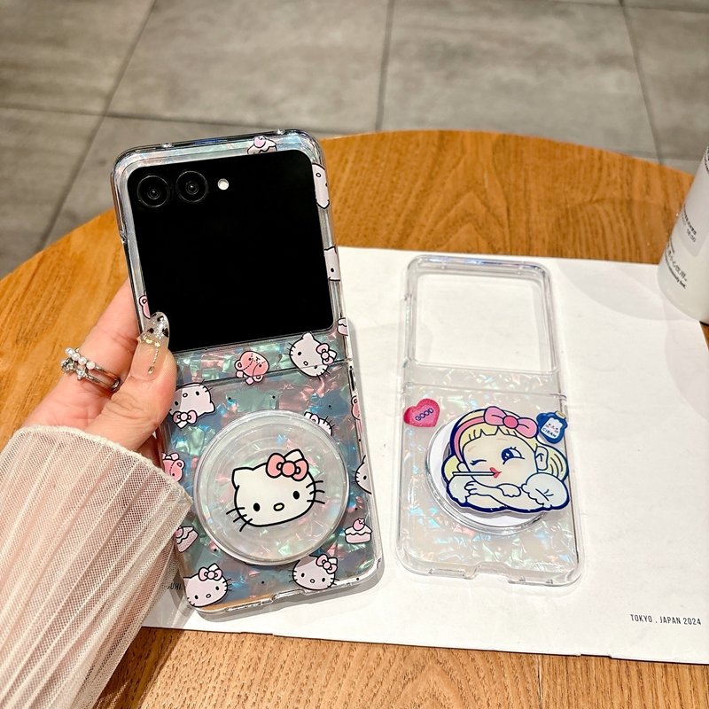 适用摩托罗拉razr50ultra手机壳motorazr50utra卡通贝壳纹moto折叠屏motorola摩托rarz50u磁吸支架ulta保护套