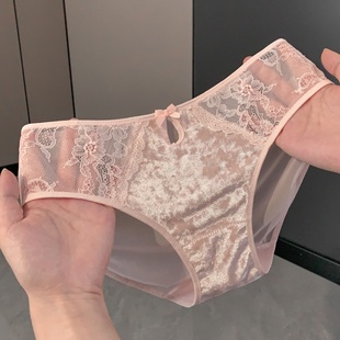 三角裤 女2026新款 高颜值 女士镂空蕾丝小心机内裤 「HS」布蕾甜酒