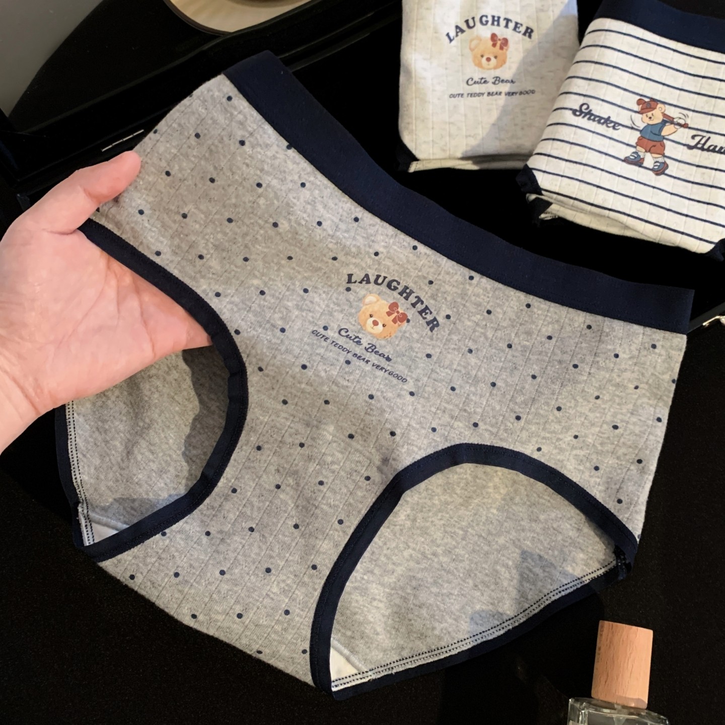 「HS」 棉柔小熊*可爱纯棉内裤女高级2026新款中腰三角裤不夹屁屁,女士内衣/男士内衣/家居服,女三角裤,淘宝优惠券,粉丝福利购,淘宝优惠卷