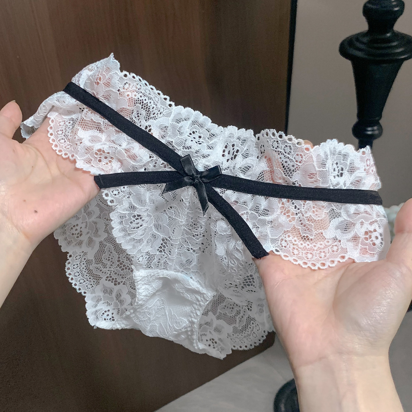 「HS」柔蕾秘约*纯欲风性感全蕾丝内裤女生2026新款三角裤超薄款