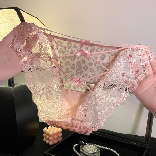 性感禁欲系豹纹蕾丝内裤女
