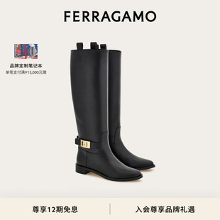 FERRAGAMO菲拉格慕女士Hug扣饰及膝靴 礼物