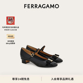 新年礼物 FERRAGAMO菲拉格慕女士Vara蝴蝶结玛丽珍鞋