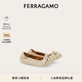 饰芭蕾舞平底鞋 FERRAGAMO菲拉格慕女士蝴蝶结装 12期免息