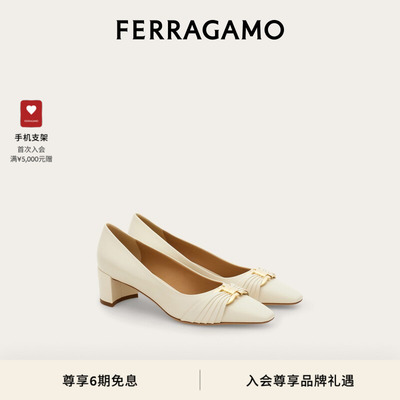 【礼物】FERRAGAMO菲拉格慕女士Gancini扣饰高跟鞋