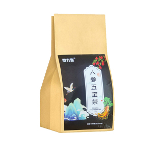 养生代用冲泡茶 徽方集人参五宝茶150g大麦桑葚红枣山药枸杞正品