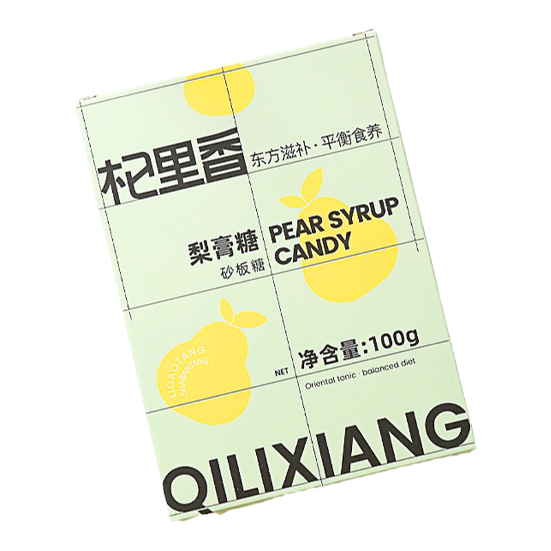 杞里香梨膏糖100g/盒清润便携梨膏八物糖秋梨膏糖果雪梨糕润喉糖