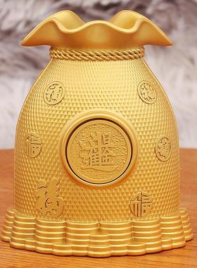 2026八方来财钱袋子存钱罐福袋转转店铺乔迁开业礼沙金工艺品摆件