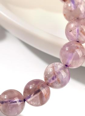 2026晶东珠宝 5A天然紫幽灵手链 时尚优雅深紫气质女生水晶手串