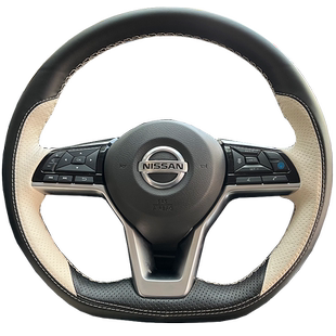 用于日产天籁奇骏劲逍客经典轩逸骐达阳光楼兰方向盘把套手缝真皮
