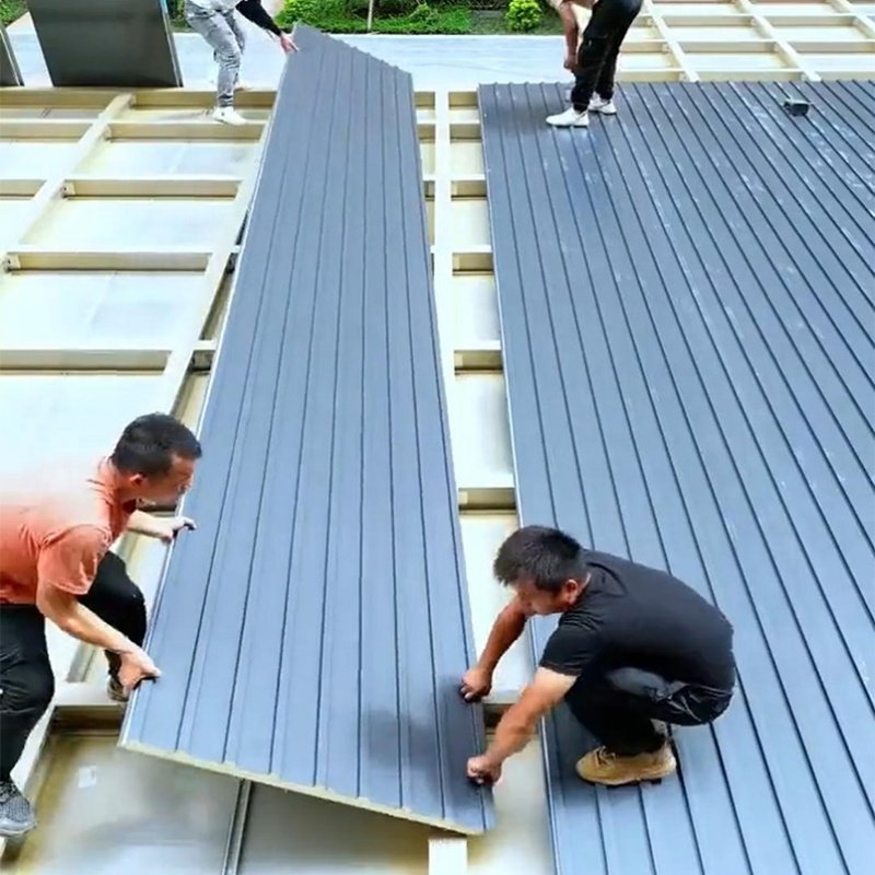长城隔热铝瓦大板铝合金屋顶瓦双层长城板隔热铝瓦屋顶盖板格栅板