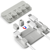 SIKAI桌面数据线磁吸理线器充电线固线器绕行集线器整理固定收线