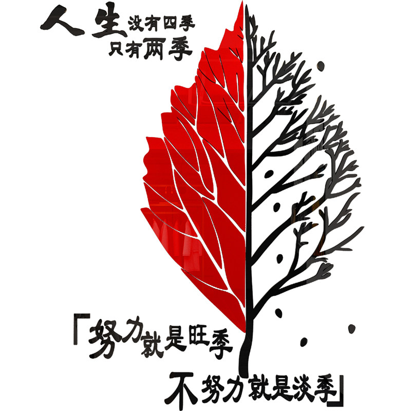 办公室墙面装饰励志贴纸淡季旺季激励创意企业文化背景墙文字墙贴