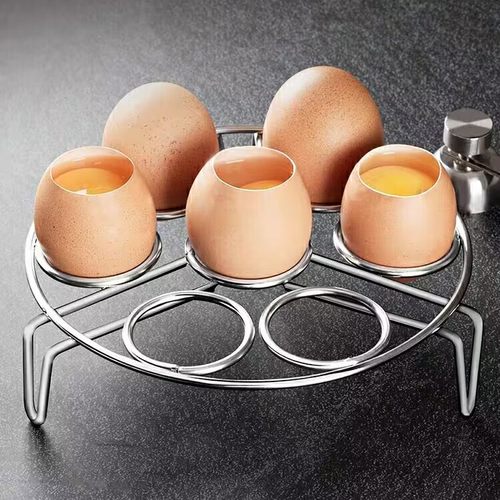 煮鸡蛋神器多功能不锈钢蒸架三脚架厨房三角置物架子蒸蛋隔热垫子