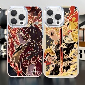 二次元 手机壳鬼灭之刃聚国缘一黑死牟猗窝座适用iphone16苹果15极光金小米14红米k80华为m70iQOO13一加ace5
