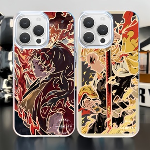 二次元 手机壳鬼灭之刃聚国缘一黑死牟猗窝座适用iphone16苹果15极光金小米14红米k80华为m70iQOO13一加ace5