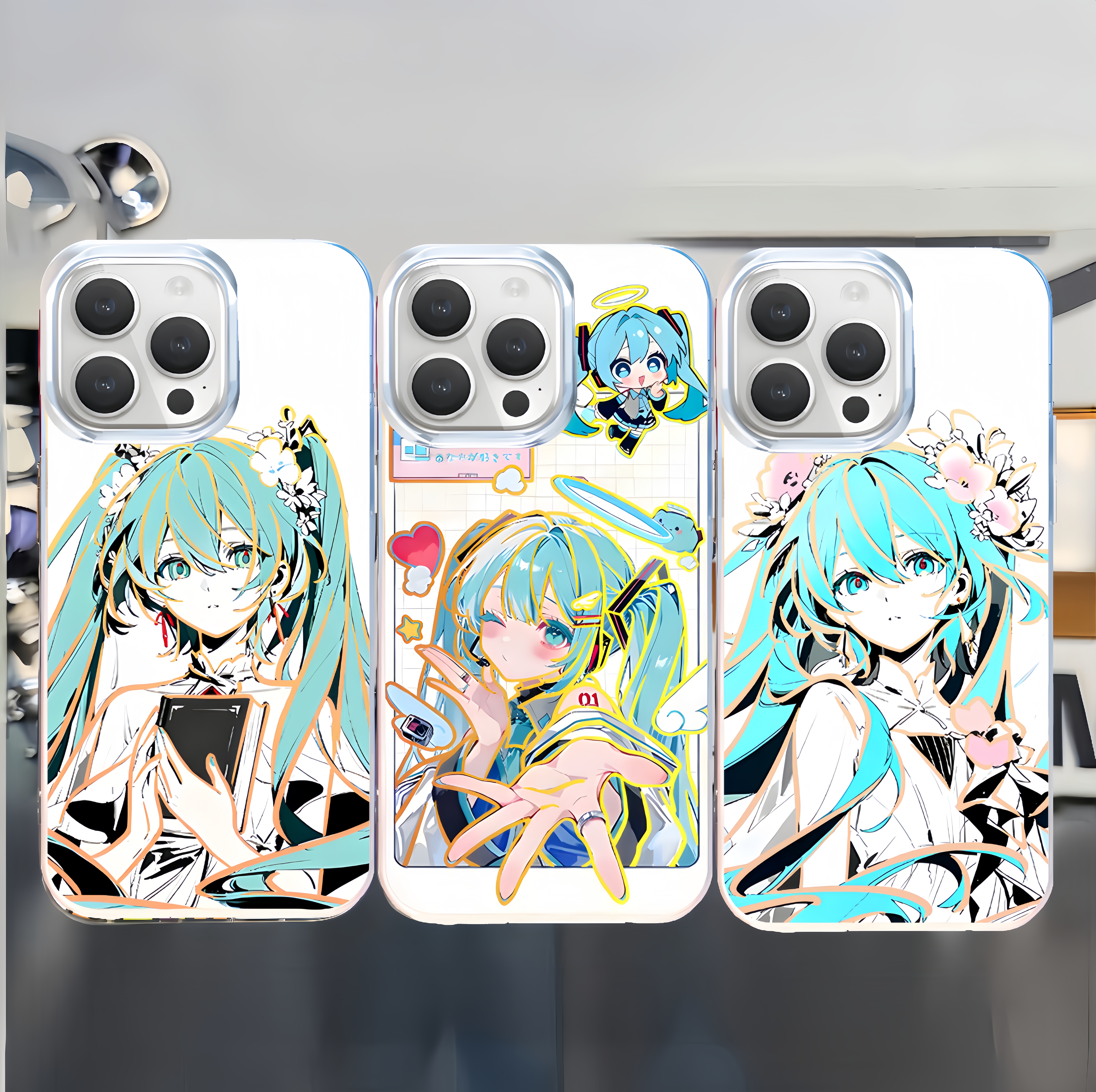 初音手机壳适用苹果17极光金小米