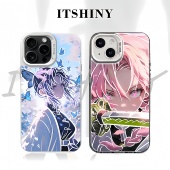 鬼灭之刃手机壳甘露寺蜜璃蝴蝶忍继国缘一适用苹果16彩银iphone15华为M70小米14红米K80防摔iqoo13一加ace5