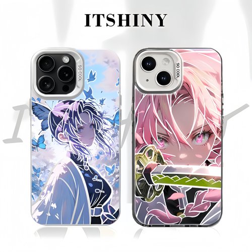 鬼灭之刃手机壳甘露寺蜜璃彩银壳