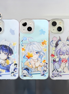 原神手机壳枫叶杜林芙宁娜魈仆人适用苹果17彩银iphone16小米17红米k80华为m70荣耀400iqoo13一加ace5保护套