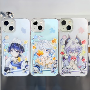 原神手机壳枫叶杜林芙宁娜魈仆人适用苹果17彩银iphone16小米17红米k80华为m70荣耀400iqoo13一加ace5保护套