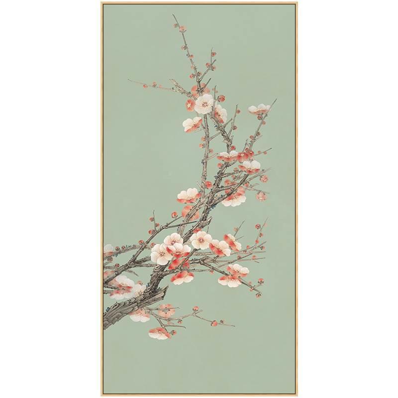 中式梅咏梅花玄关装饰画新中式花鸟面入户427走廊尽头墙挂画高档