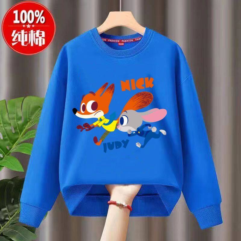 疯狂动物城2儿童卫衣Zootopia学生男女童衣服加绒卡通童装上衣潮
