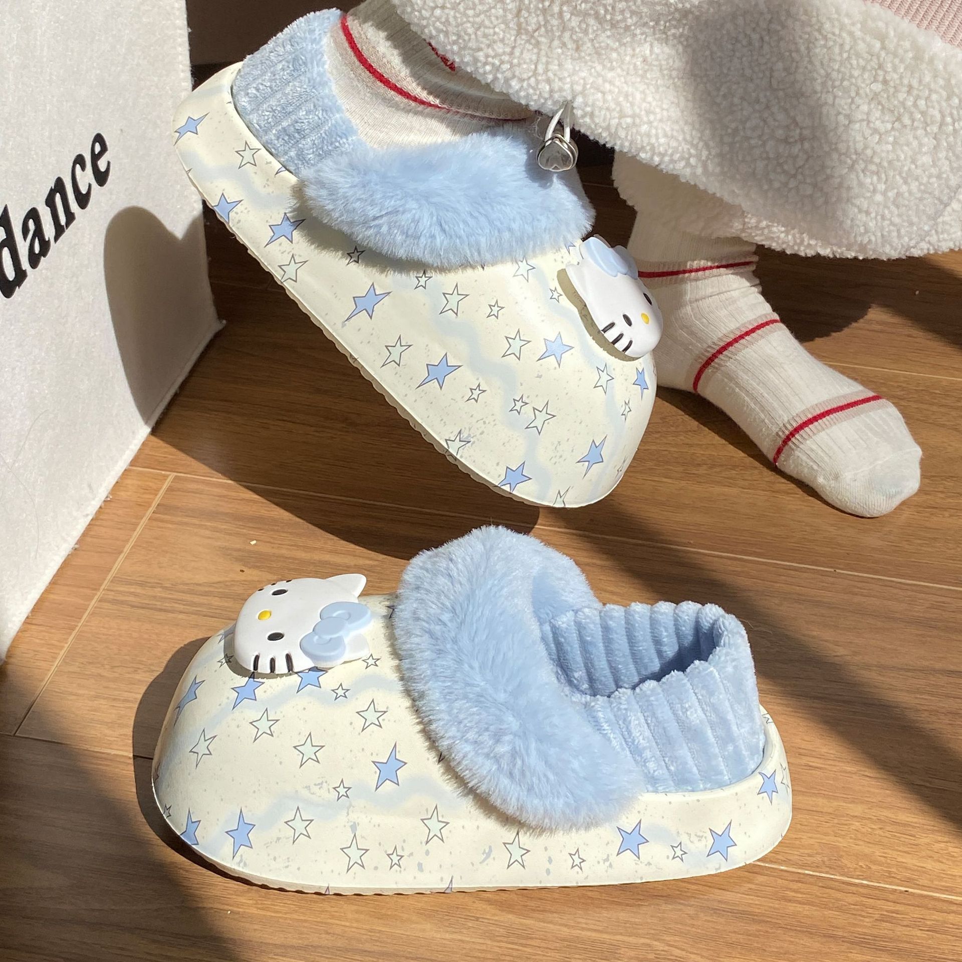 冬季蓝星猫EVA软萌棉拖女