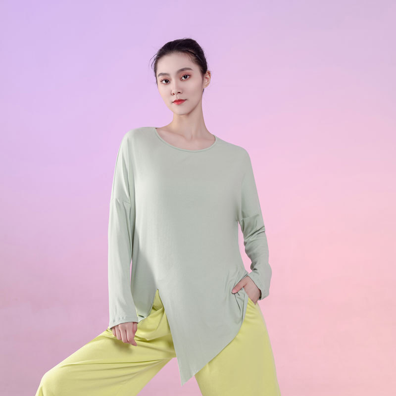 舞蹈服装现代舞练功服男女爵士拉丁芭蕾舞表演出服飘逸大开叉