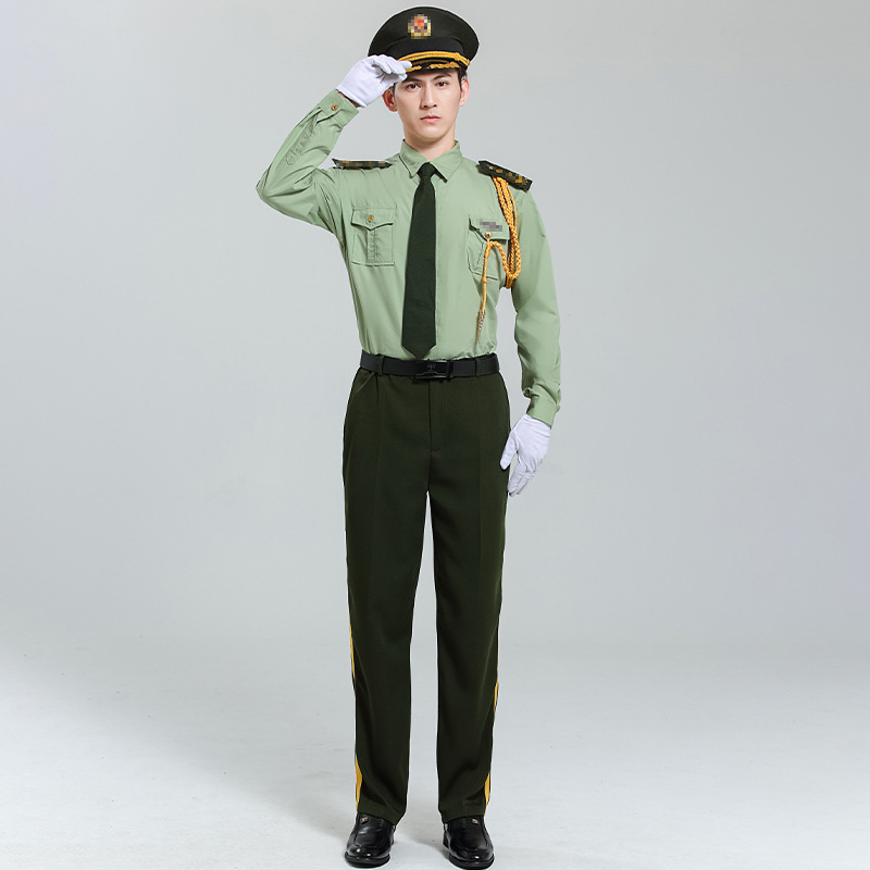 男女款夏季礼宾服升旗手文工团军乐队服装演出服军鼓制服套装
