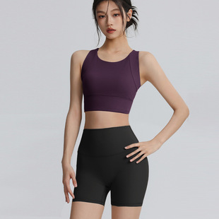 强度瑜伽背心一体式罩杯防震美背防下垂带胸垫健身运动跑步内衣女