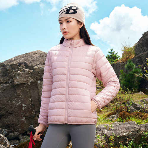 女士秋冬新款无领内衣内胆搭配羊绒大衣轻薄羽绒棉服女短款62121