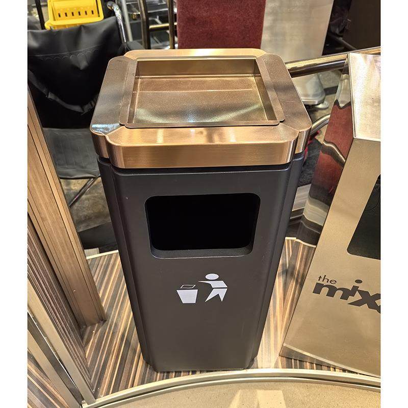 不锈钢垃圾桶立式座地烟灰桶室内商场酒店电梯口金属灭烟桶GPX-2C