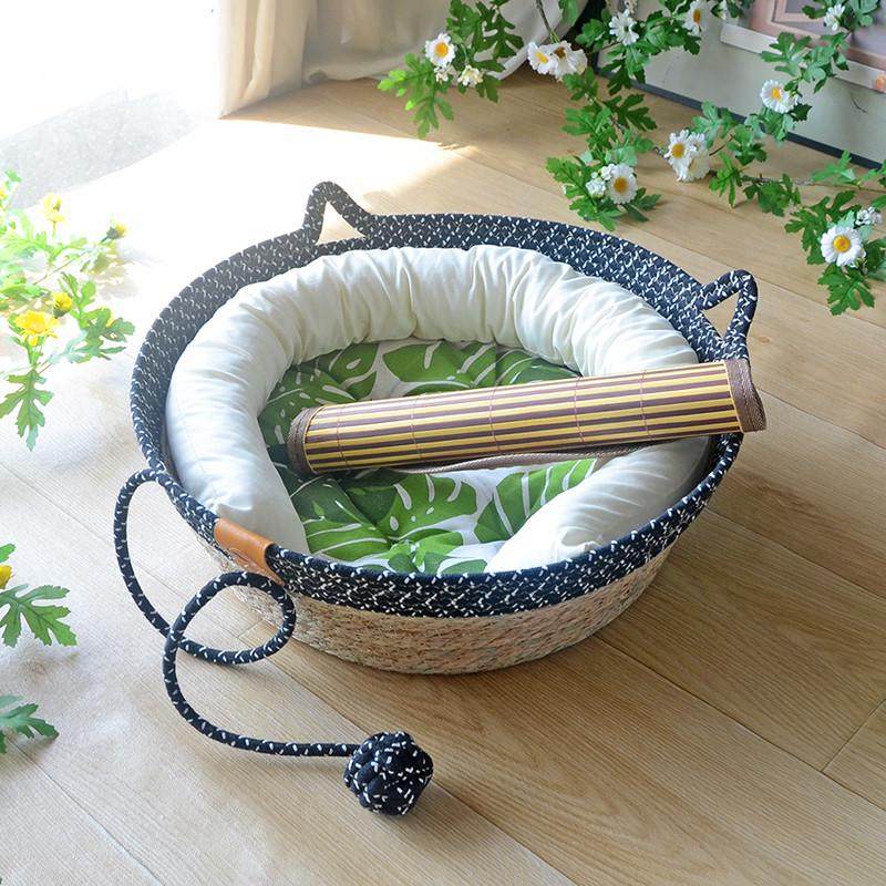 藤编猫窝四季通用夏季凉席猫咪睡觉用垫子编织猫抓板一体猫咪用品,宠物/宠物食品及用品,猫窝/屋/帐篷/沙发,淘宝优惠券,粉丝福利购,淘宝优惠卷