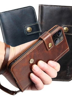 适用苹果16promax手机壳真皮翻盖超薄iPhone14plus保护套高档防摔壳男女高级感新款高档13简约全包散热外壳