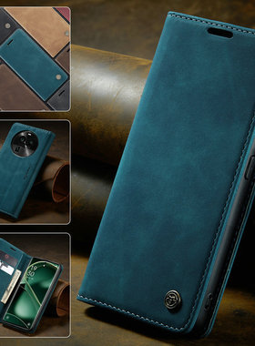 适用OPPOFINDX6手机壳realmec55全包FIND X6PRO复古保护套A96防摔A36耐脏翻盖磁吸软壳可插卡支架壳