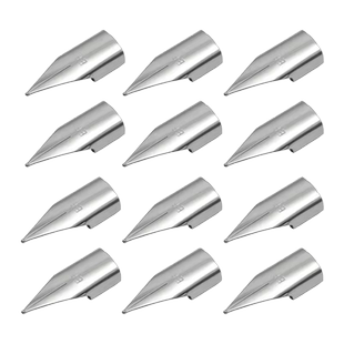 杰科钢笔笔尖替换适用于英雄毕加索凌美百乐晨光永生通用笔尖大明尖0.38mm暗尖飞机尖EF尖弯头美工尖配件笔头