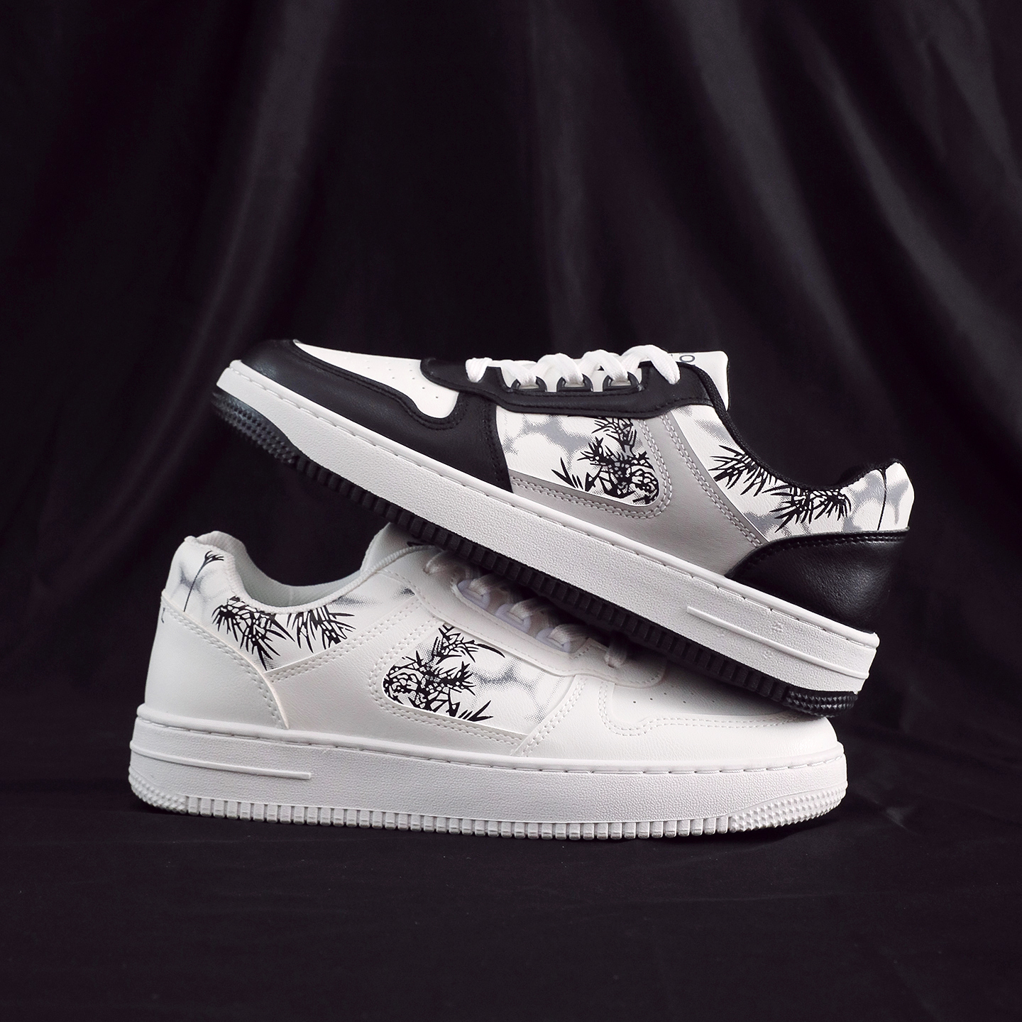 2025新款秋季国潮男鞋韩版潮流休闲板鞋男青少年百搭平底滑板潮鞋