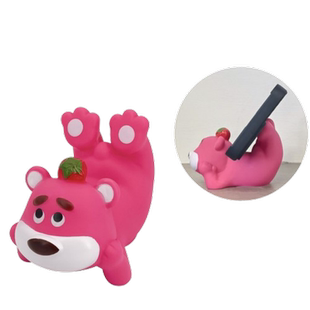 bear草莓熊手机支架桌面可爱办公室好物装饰摆件玩偶生日礼物实用网红创意可爱粉色小熊手机支架2024新款桌面