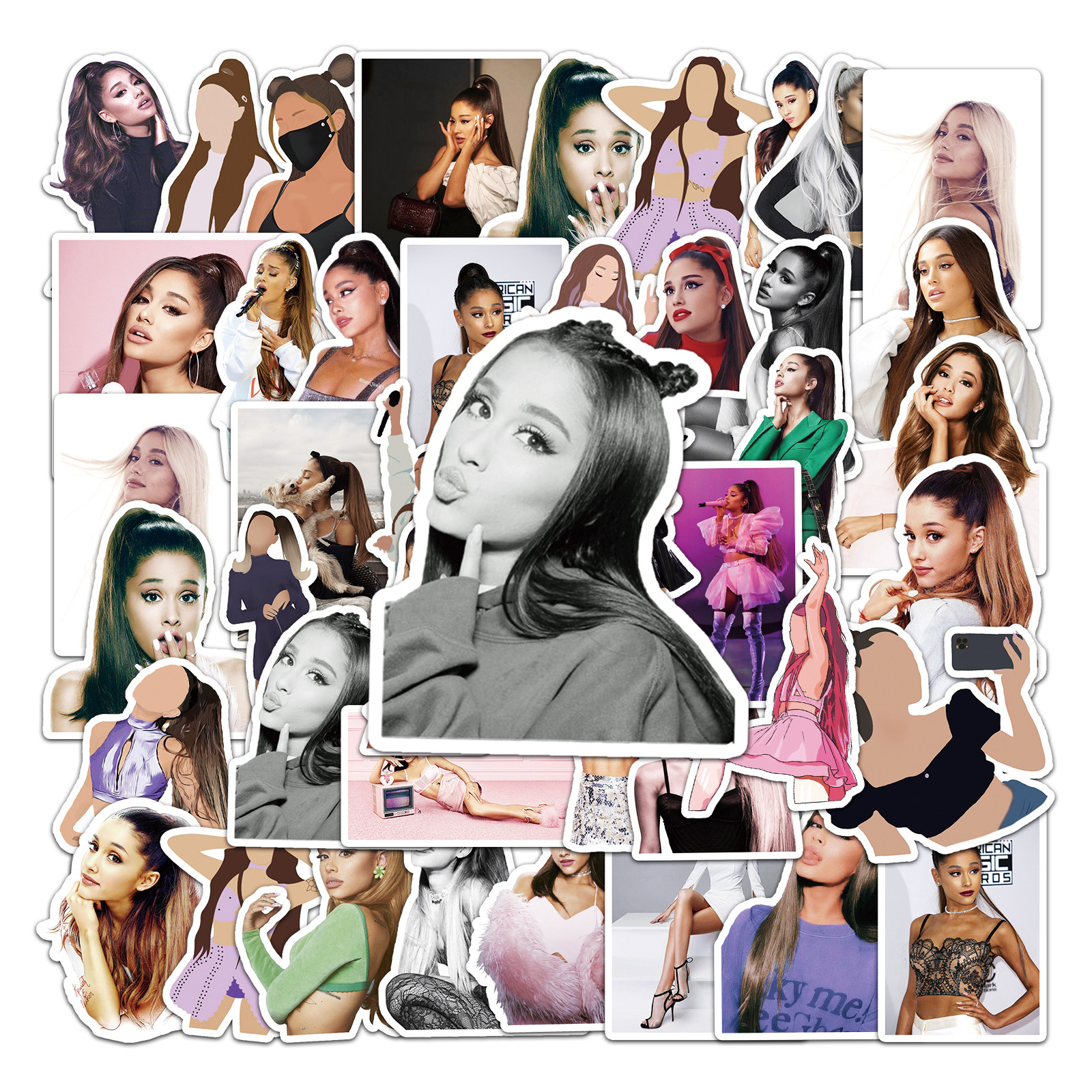 104张Ariana Grande贴纸防水A妹爱莉安娜格兰德欧美手账装饰贴 - 实物图