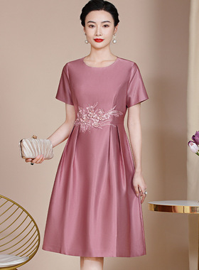 御创国际喜庆用品L10586 春装新款年轻时尚洋气妈妈装大摆遮肚显