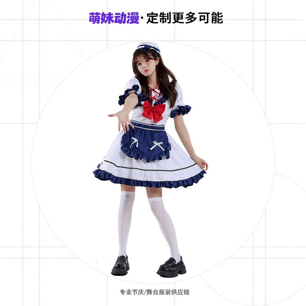 【工厂定制】日系小海军连衣裙 洛丽塔女仆装 JK百褶蝴蝶结可爱厂