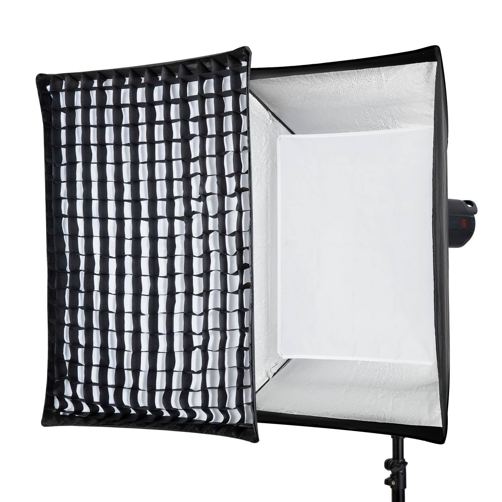 60*90cm长方形网格柔光箱影视补光灯箱宝荣卡口蜂窝格栅柔光罩厂