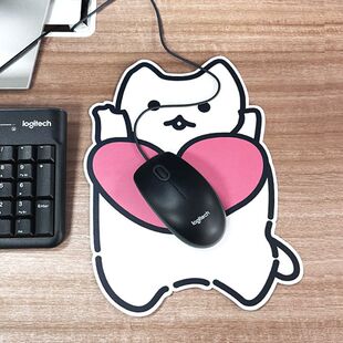 鼠标垫可爱卡通猫咪女生家用办公护腕垫防水小号加厚桌面发泡胶垫