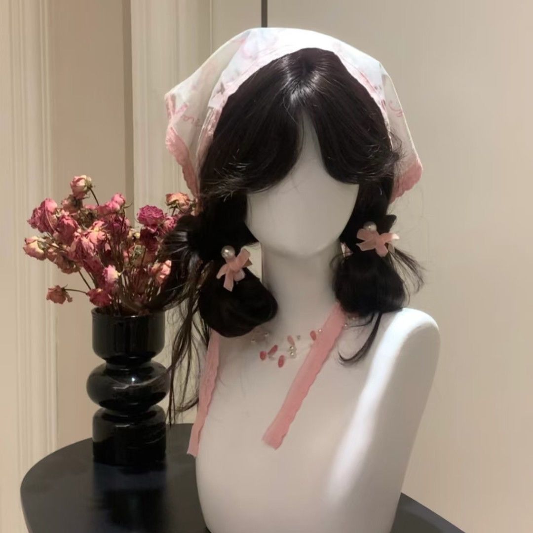 假发女法式方圆脸八字棕黑色水波纹中分秋冬自然日常卷发全头套厂