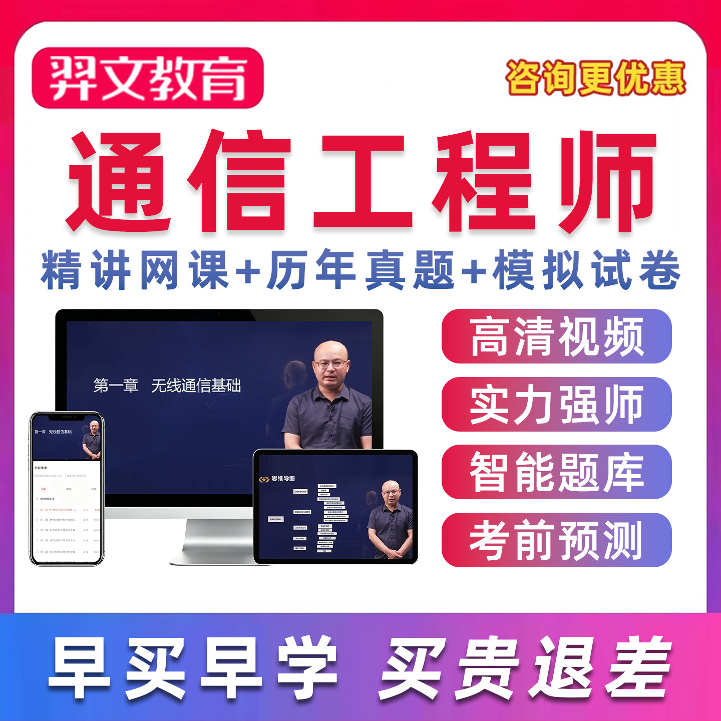 2026中级通信工程师网课专业综合能力传输与接入有线无线视频课程图片