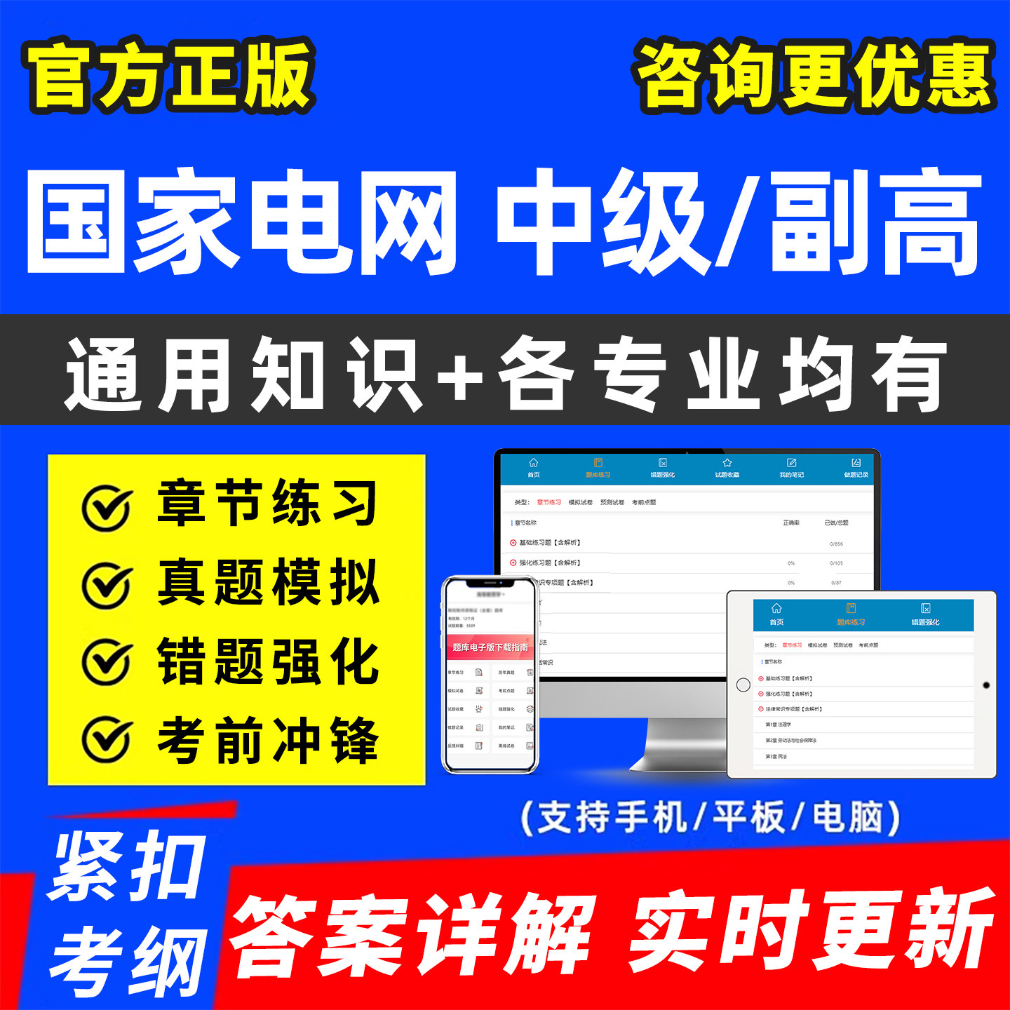 国家电网国网中级职称考试真题库图片